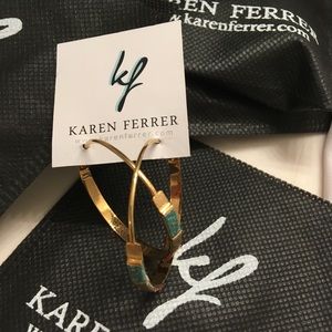 Handmade gold-plated bangle earrings